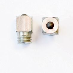 Stollen ⅜, 10x10 mm, Kopf 10 hoch, mit Stift (No.10SBH / St.) 