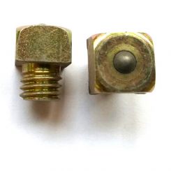 Stollen M10, 12x12 mm, Kopf 8 hoch, mit Stift (No.25F / St.) 