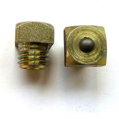 Stollen M10, 12x12 mm, Kopf 5 hoch, mit Stift (No.25SF / St.) 