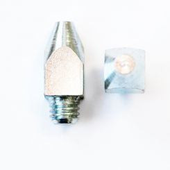 Stollen ⅜ o. Stift, 12x12 mm, Kopf 23 hoch, spitz (No.40S / St.) 