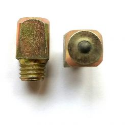 Stollen M10, 12x12 mm, Kopf 15 hoch, mit Stift (No.51 / St.) 