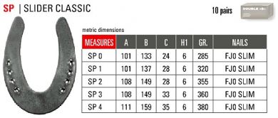 DOUBLE-S-Sliding-Eisen, SP-3, ohne Kappe/n (Kt. a 20), 33x6 