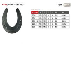 DOUBLE-S-Sliding-Eisen, GS35-2, ohne Kappe/n, 35x6 (Stück) 