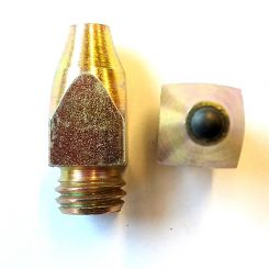 Stollen M12, 12x12 mm, Kopf 23 hoch, spitz, Stift (No.8SBH / St.) >SCHNÄPPCHENPREIS 