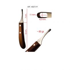 Vet-Messer ICAR-11mm-Holzgriff (rechts/St.) 