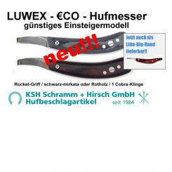 Hufmesser LUWEX-€CO: gerade oder gekröpfte Cobra-Klinge und Cobra-Ersatzklingen (Stück) Klinge: curved-rechts-lang