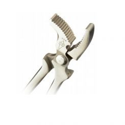 Nietzange GE-14, silber, poliert, gekrümmtes Maul (St.) 