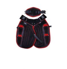 Sommerschürze PRO-FM-SLIM, Segeltuch-Leder, geteilt, schwarz (St.) 