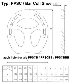 COLLEONI-Alu-Sternbar-Eisen PPSC, 10 mm, flach, o.K. (Stück) 