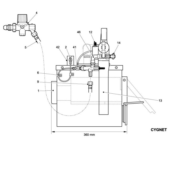 Artikelbild 4 des Artikels “Gasofen SWAN-CYGNET-DELUXE, 1 Brenner, Piezo (St.) “